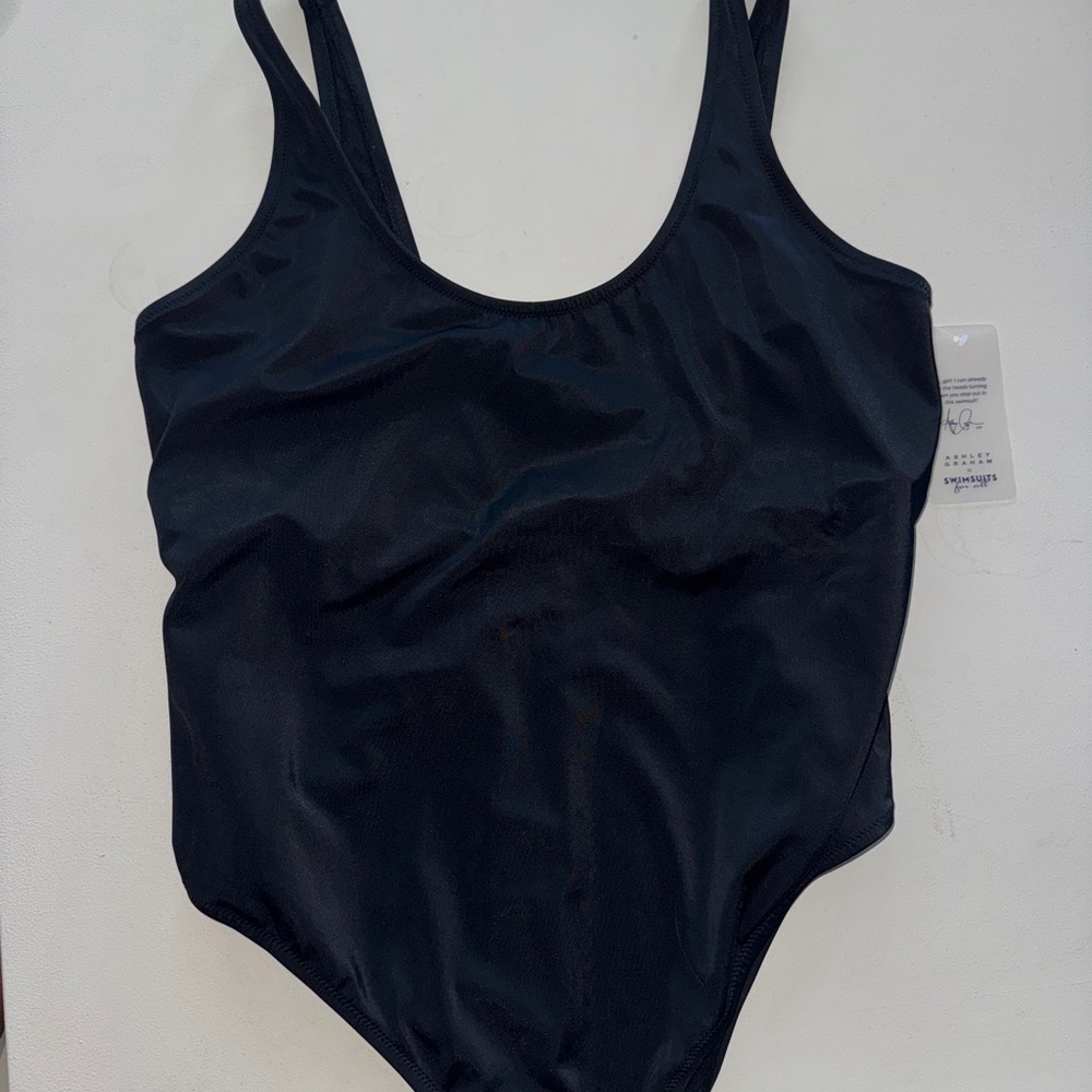 Swimsuits For All x Ashley Ghram Charcoal/Black One-Piece